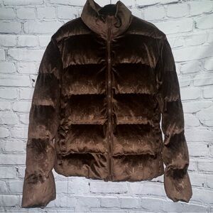 Maison Article Men’s Page free jacket. Brown, super soft velvet feeling fabric.